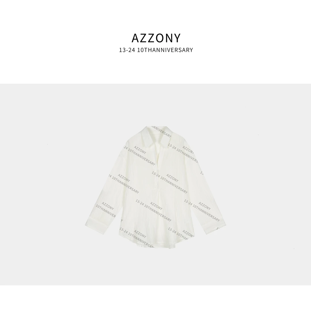 YYL 竖条苎麻白衬衫  2025秋款上新autumn  a001-7333531