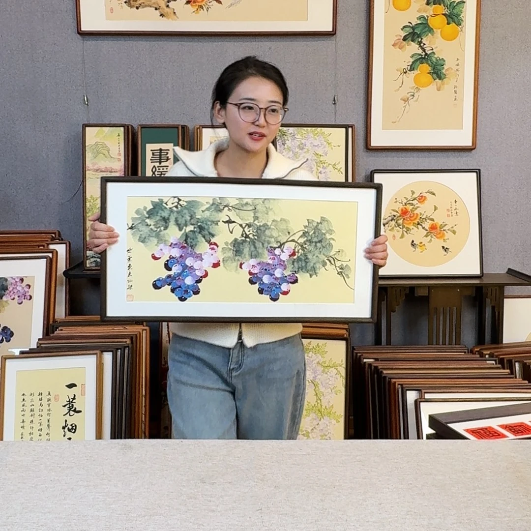 碑帖纯手绘，纯手写带框尺寸：36×69厘米