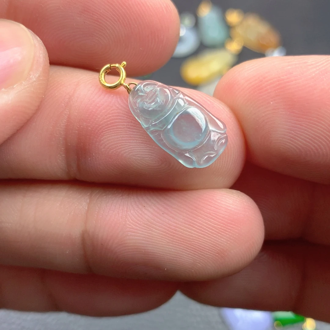 【闪购商品】颈饰18K金镶嵌翡翠翡翠