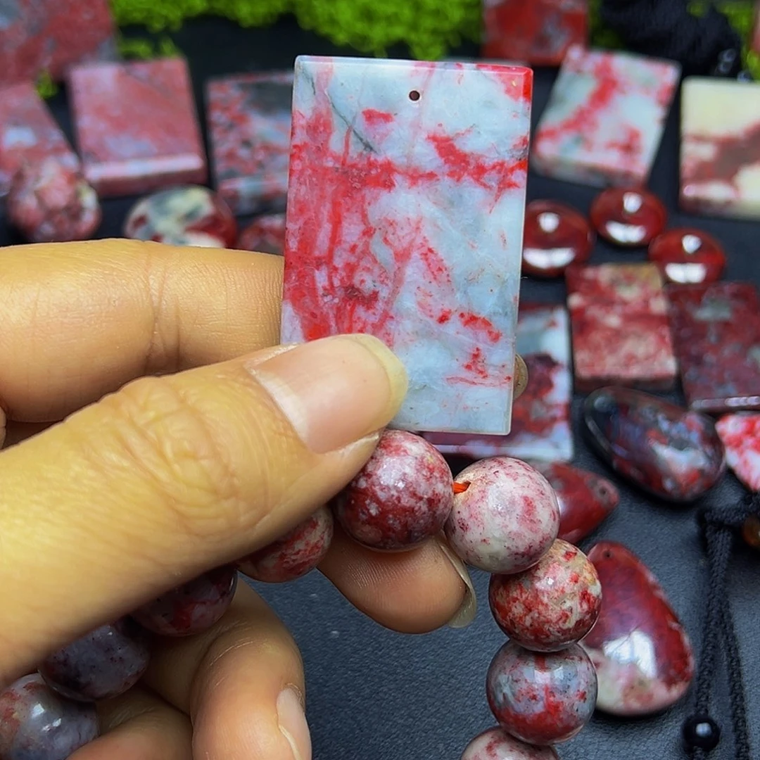 天然辰砂朱砂吊坠