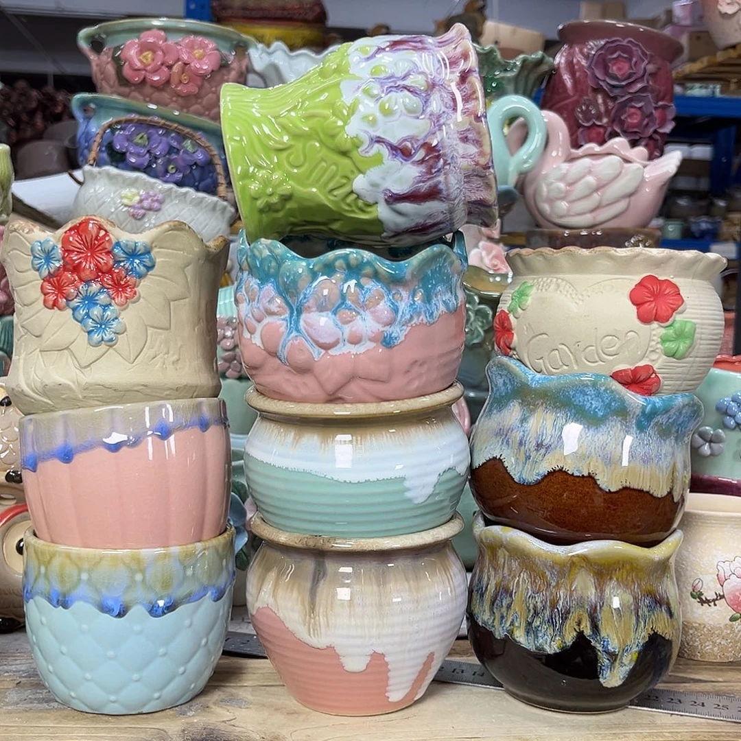 陶瓷陶瓷花盆特价上新口8-10厘米