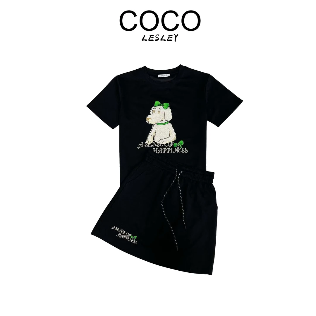 【COCO LESLEY】TZ25134重工刺绣贵妇狗裙裤套装