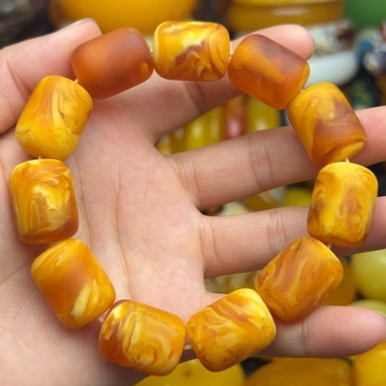 未镶嵌琥珀手链蜜蜡