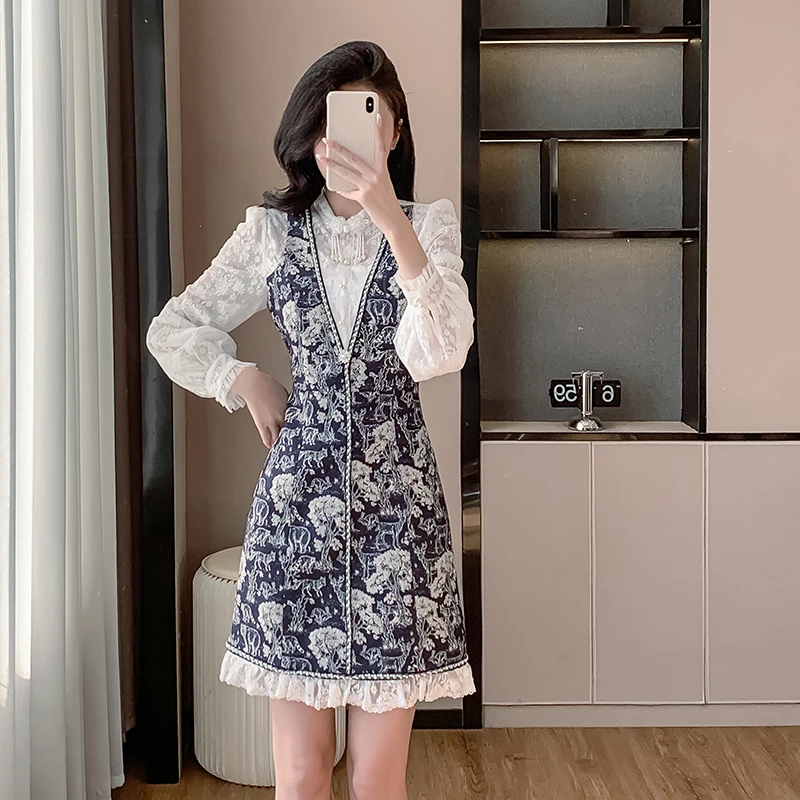 2025新中式国风高端重工提花刺绣连衣裙高级感显瘦气质洋气旗袍裙
