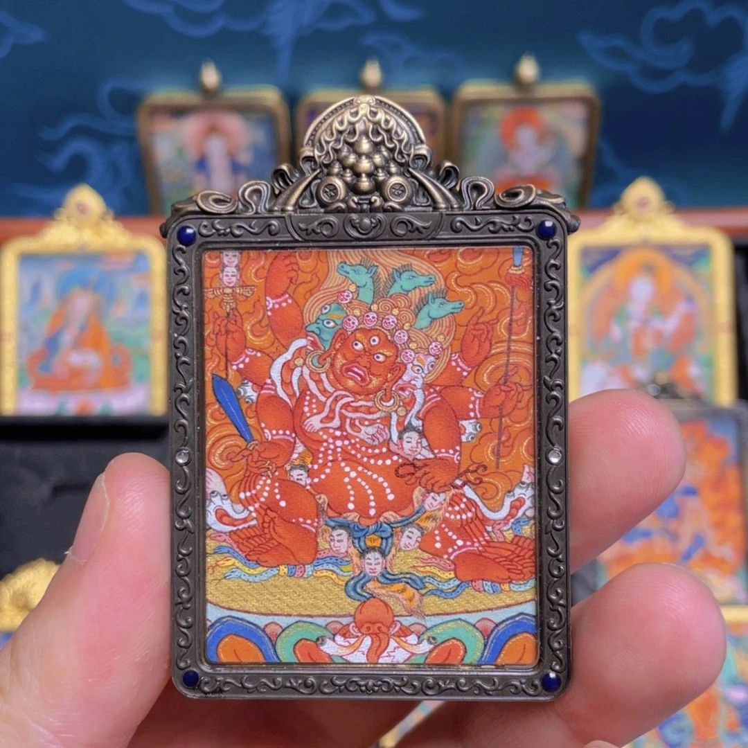 吊坠顿珠老师马头明王唐卡