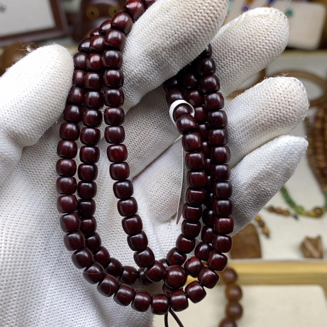 檀香紫檀（小叶紫檀）散珠印度小叶紫檀5*6龙鳞底