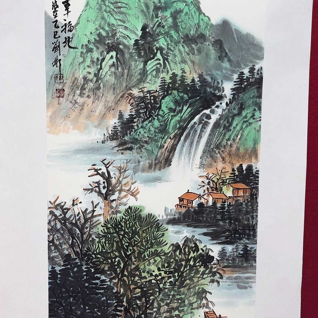 国画四尺四开山水作品