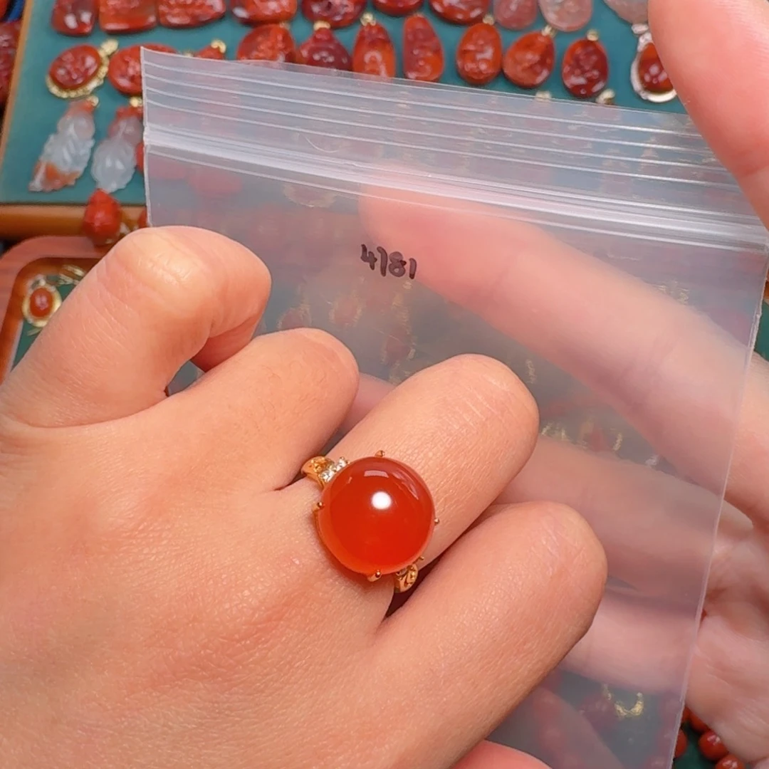 南红玛瑙南红银S925镶嵌