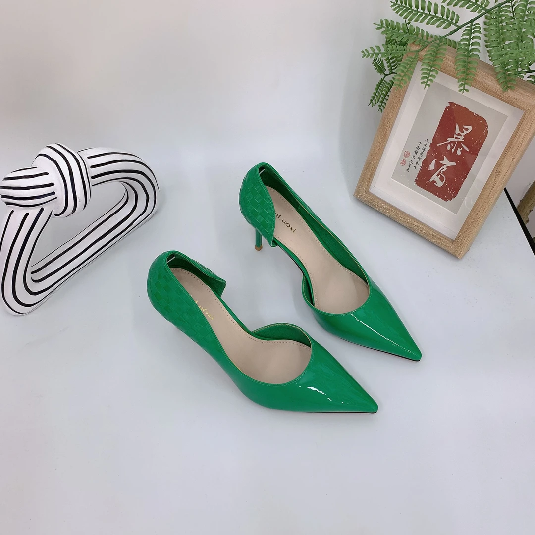 高跟鞋细跟浅口女鞋风时尚简约高跟单鞋设计22011