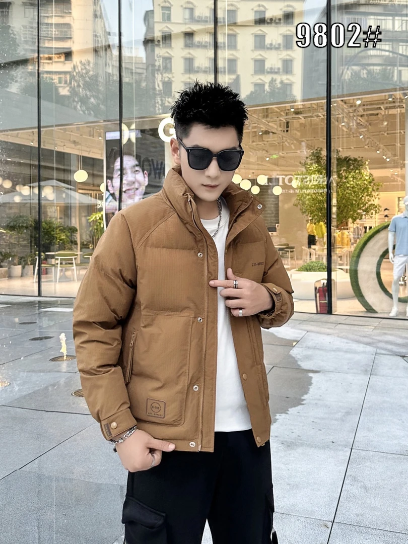 冬季立领简约三色外套冬季男士休闲加厚保暖9802