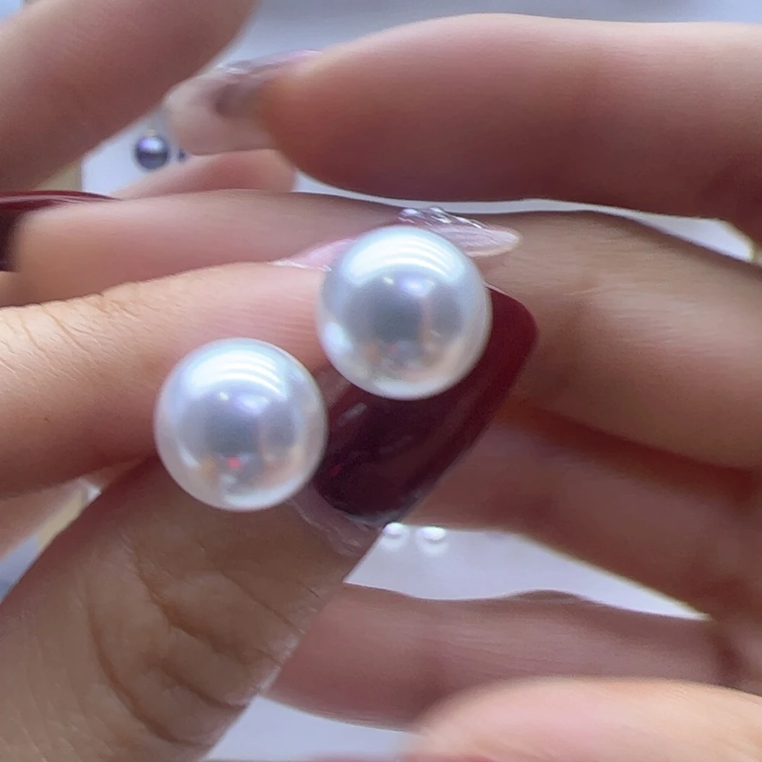 淡水珍珠耳饰18K金镶嵌