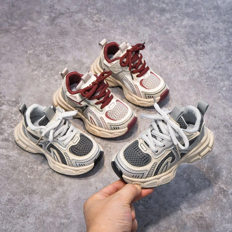 春季新款儿童软底运动鞋防滑男童网面透气童鞋女童潮款校园休闲鞋