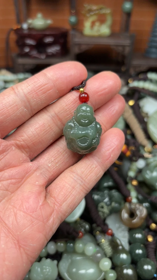 保真和田玉佛公时尚吊坠百搭精雕拍一发一手工精致气质