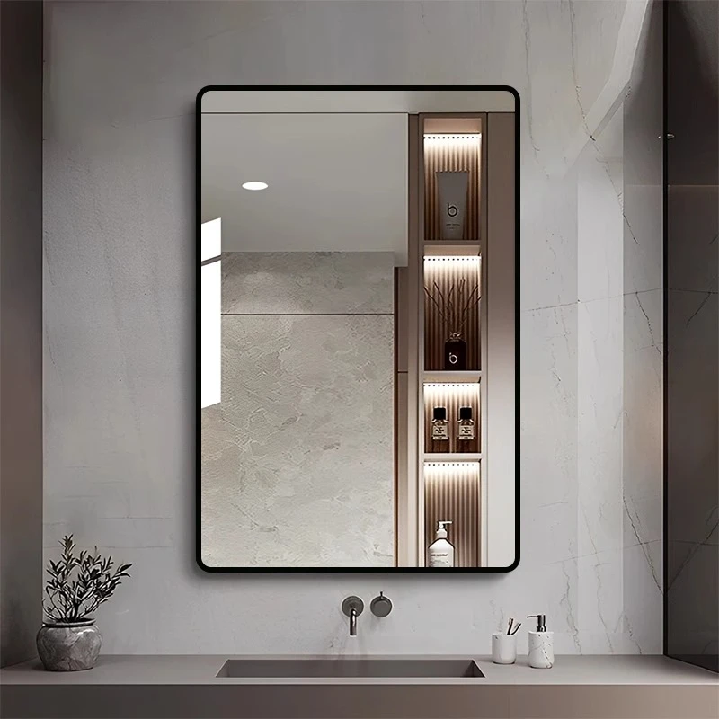 高级感浴室镜子卫生间贴墙自粘洗面台挂墙式2025新款免打孔化妆镜