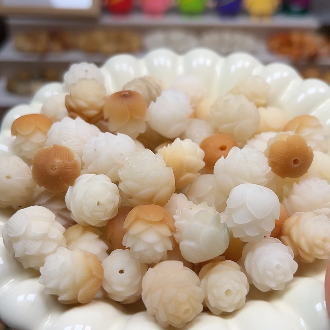 手串菩提根/象牙果瑕疵卡18左右手修莲花25颗