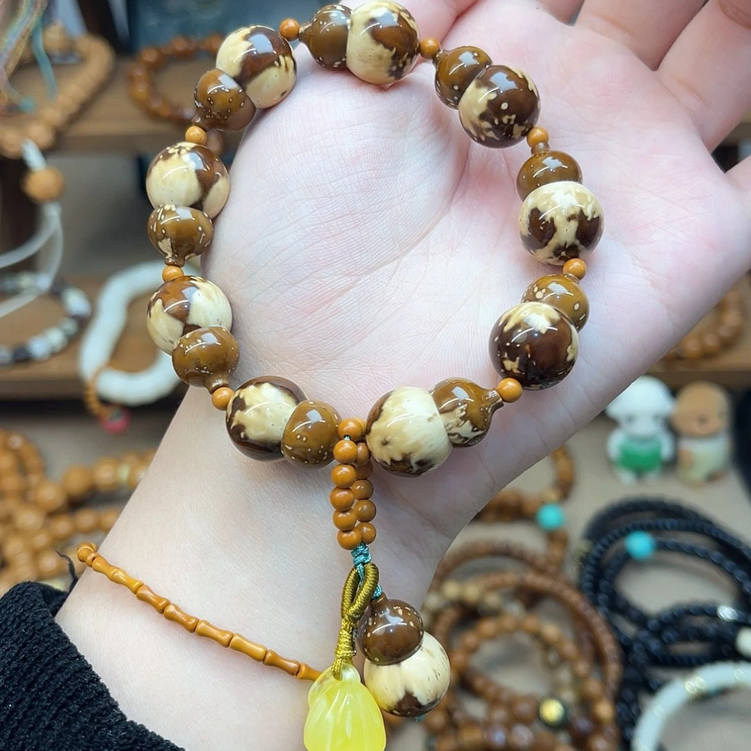 紫金鼠手串胖葫芦手串