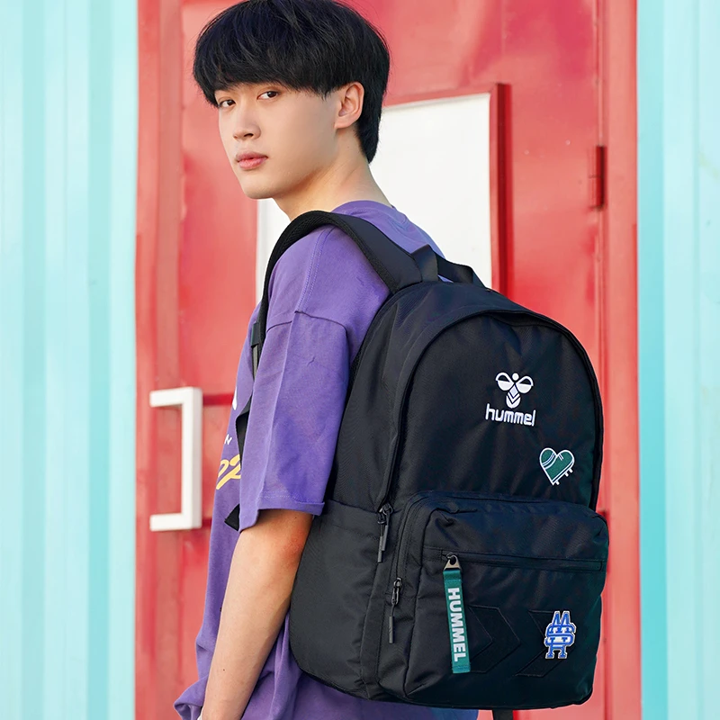 31升HUMMEL设计师风格款大容量学生双肩包diy图案时尚YBEB7010