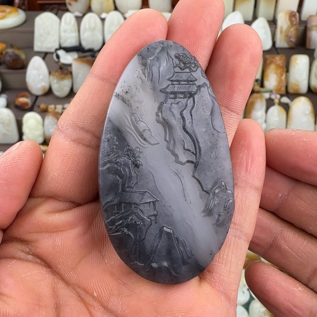 和田玉未镶嵌颈饰