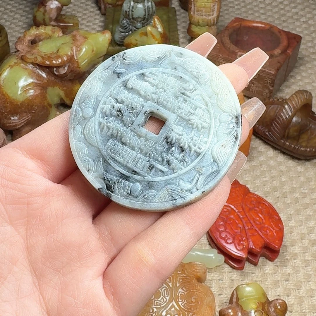 白玉菩提吊坠挂件