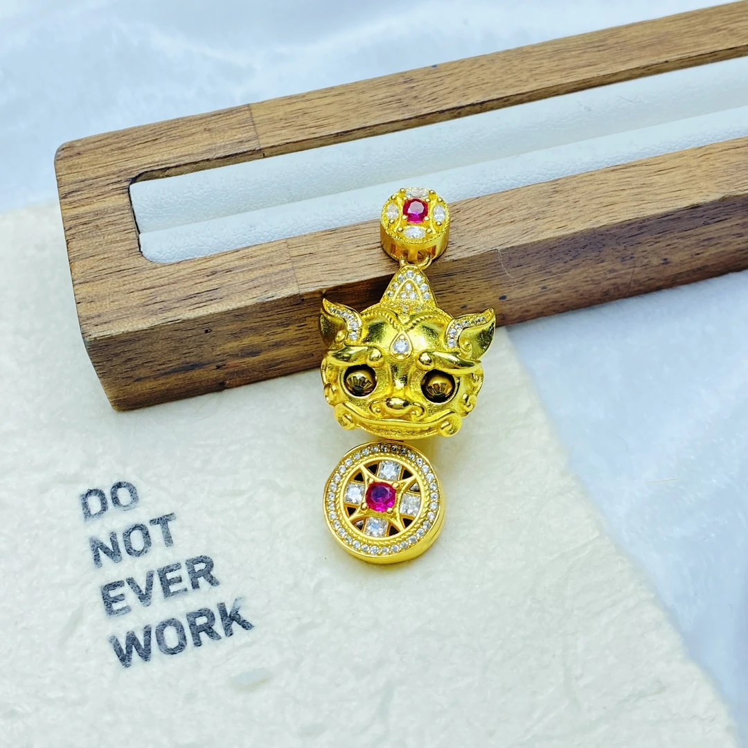 吊坠 预Z黄色瑞兽吊坠多样性发一件45062