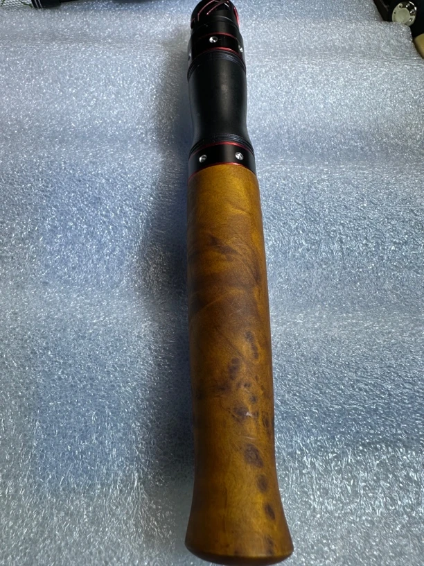 【处理】崖柏木实木冰钓竿+竿稍