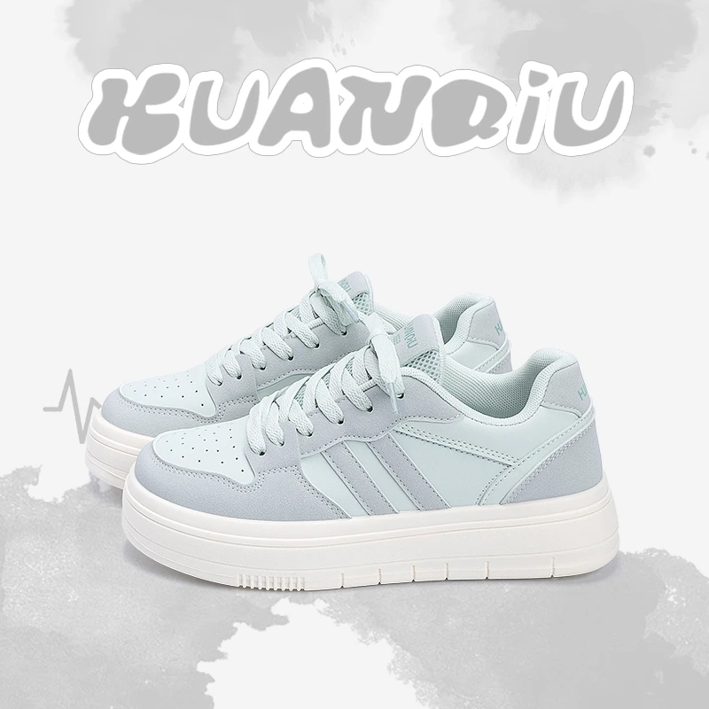 环球厚底板鞋女款2025新款秋季百搭小众原创增高女鞋轻便休闲鞋女