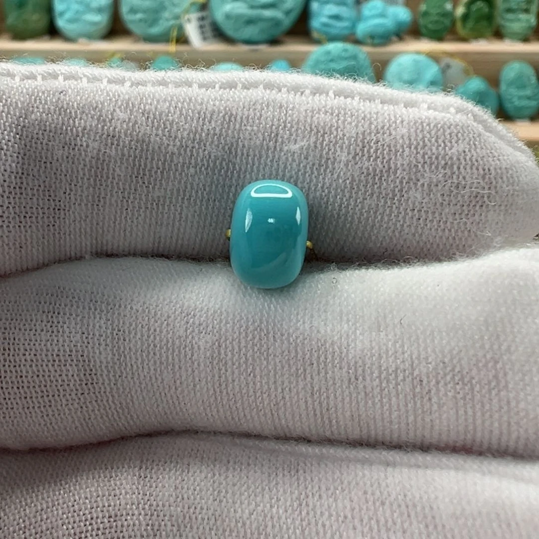 未镶嵌绿松石老型珠8.5x6mm