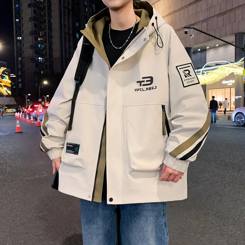 外套男秋季2025新款潮流帅气休闲夹克春秋工装外套1X01-8928