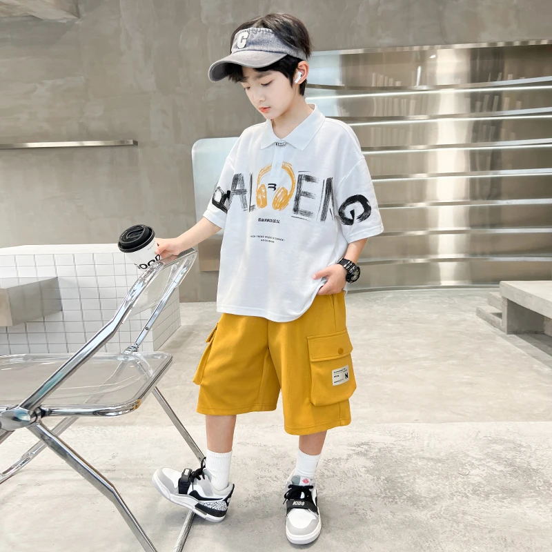 男童夏季套装2025新款夏装短袖中大童两件套潮【B5185