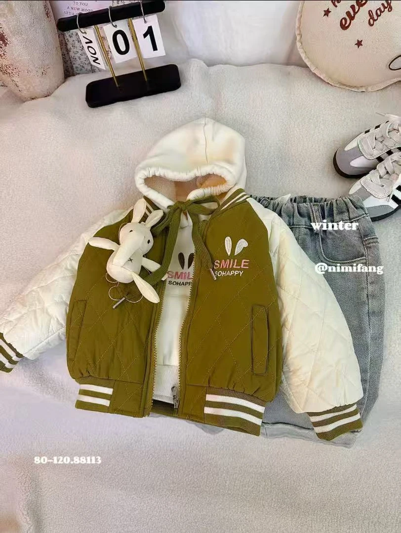 韩版冬款加厚加绒两件套