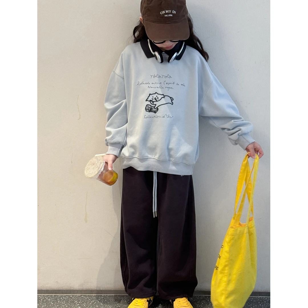 女童秋装裤子2025新款儿童宽松休闲卫裤大童女孩春秋季时尚运动裤