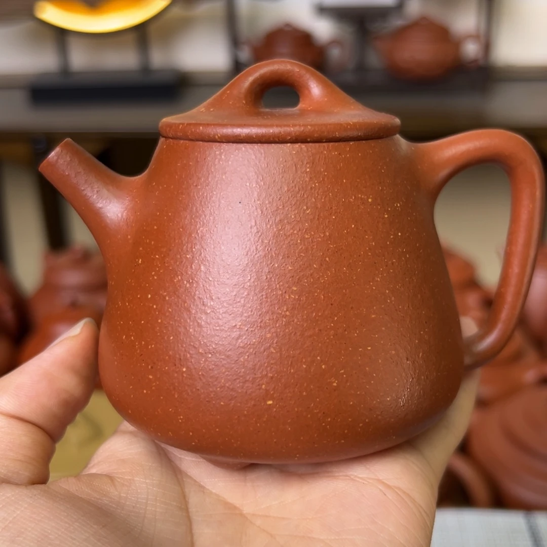 紫砂茶壶紫砂壶高石瓢红降坡200cc