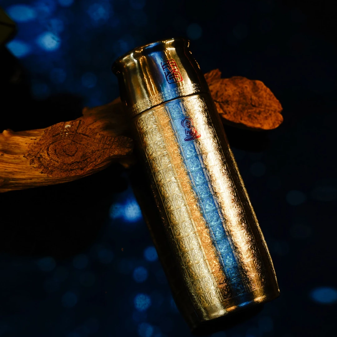 乘风阁.新款 460cc 敦煌千佛纯钛保温保冰保鲜钛材质便携保温杯