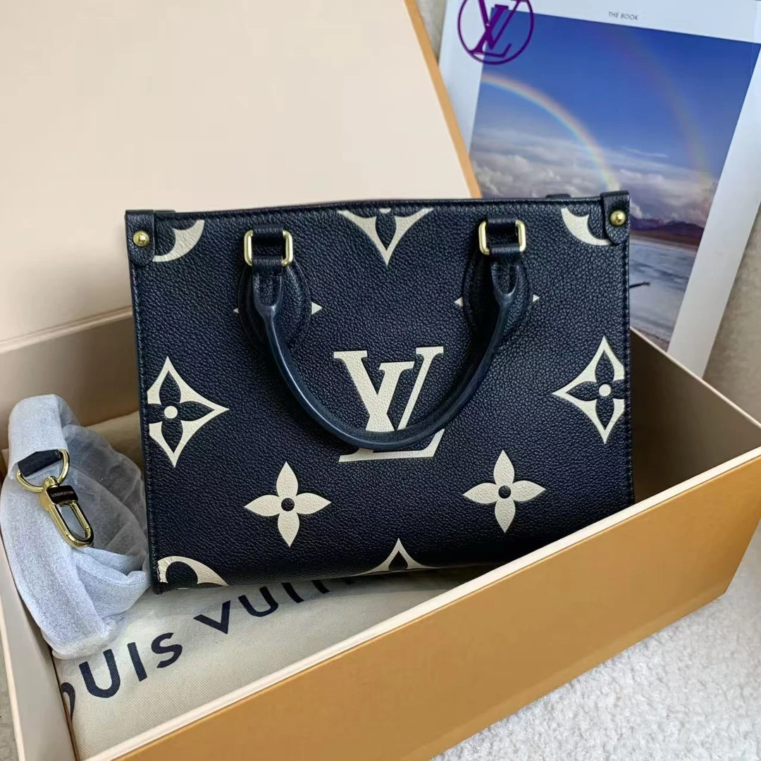 99新 LouisVuitton/路易威登 壹臻/黑白onthego小号包 84063145