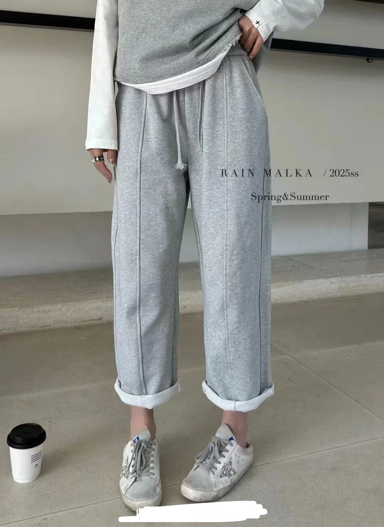 女春款洋气休闲运动裤(裤长91左右)