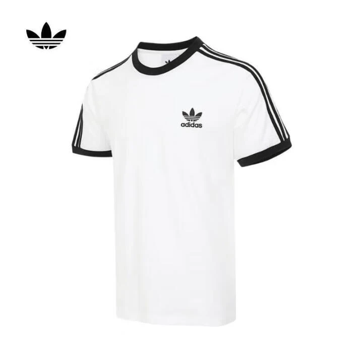 adidas/阿迪达斯三叶草男商场同款纯棉运动修身短袖圆领T恤KB2460