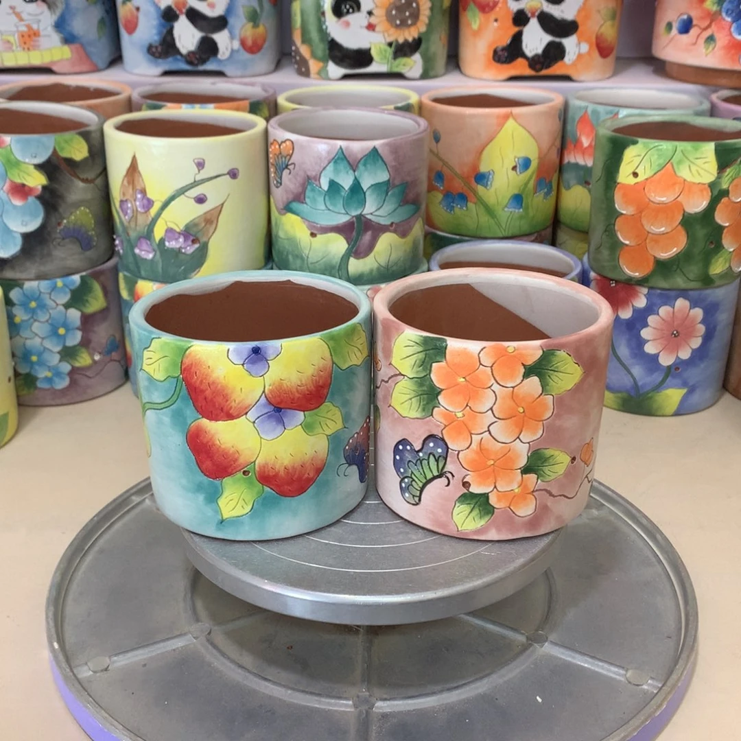 福利花盆，手绘花盆