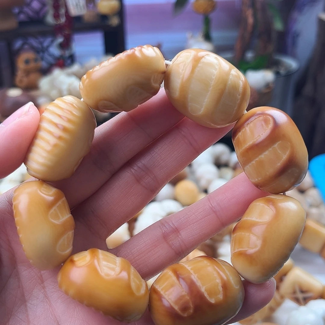 手串菩提根/象牙果-烤色法棍列巴-大尺寸卡31
