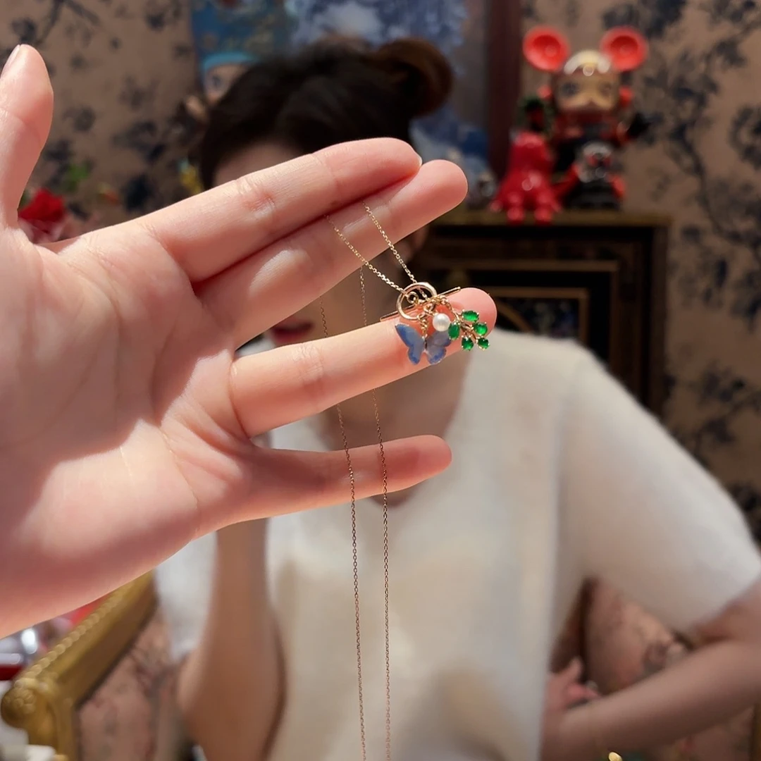 翡翠颈饰18K金镶嵌颈饰