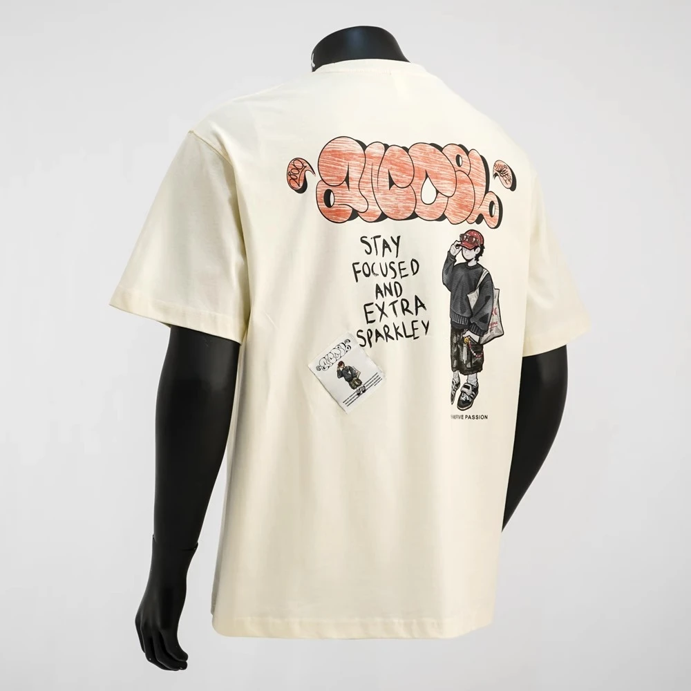 Cebrodz重磅纯棉卡通印花短袖T恤夏季新款街头宽松休闲个性T恤