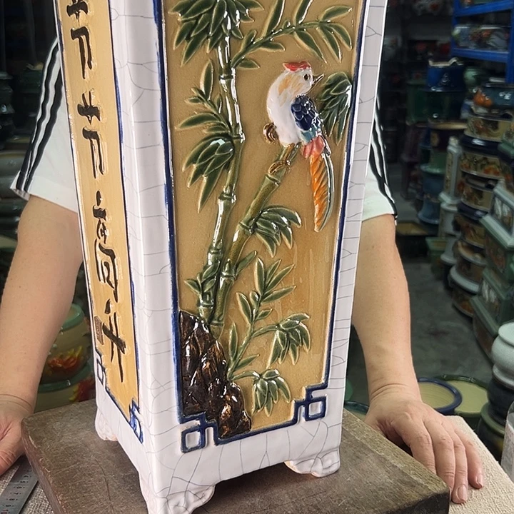 随***流泳坤堂石湾盆陶瓷