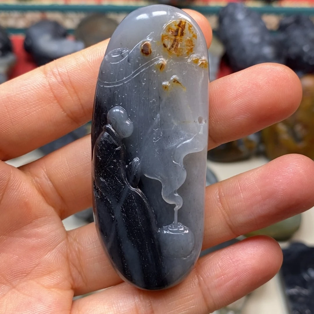 用***1和田玉未镶嵌颈饰