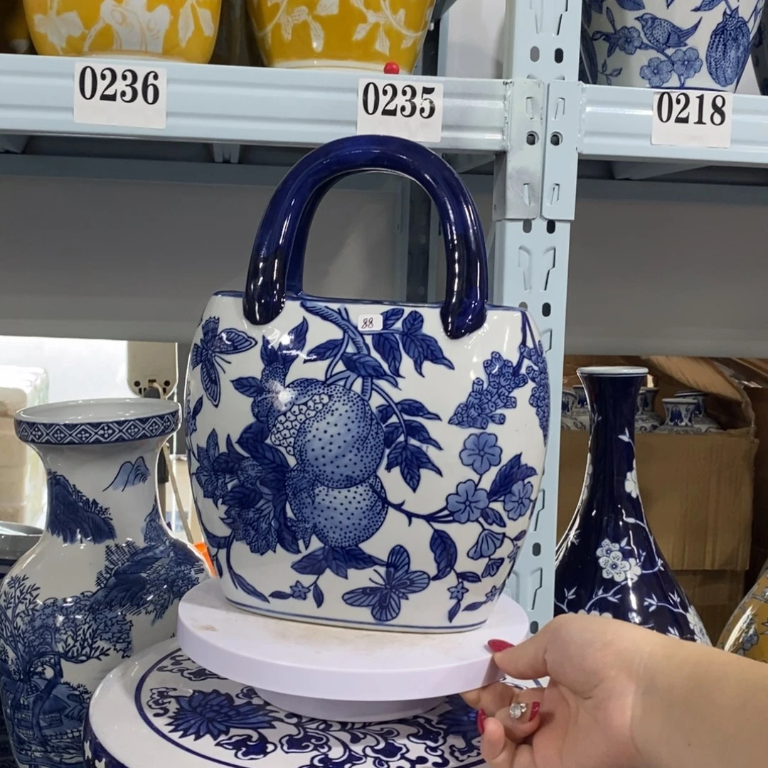 瓶手提包花瓶摆件花瓶