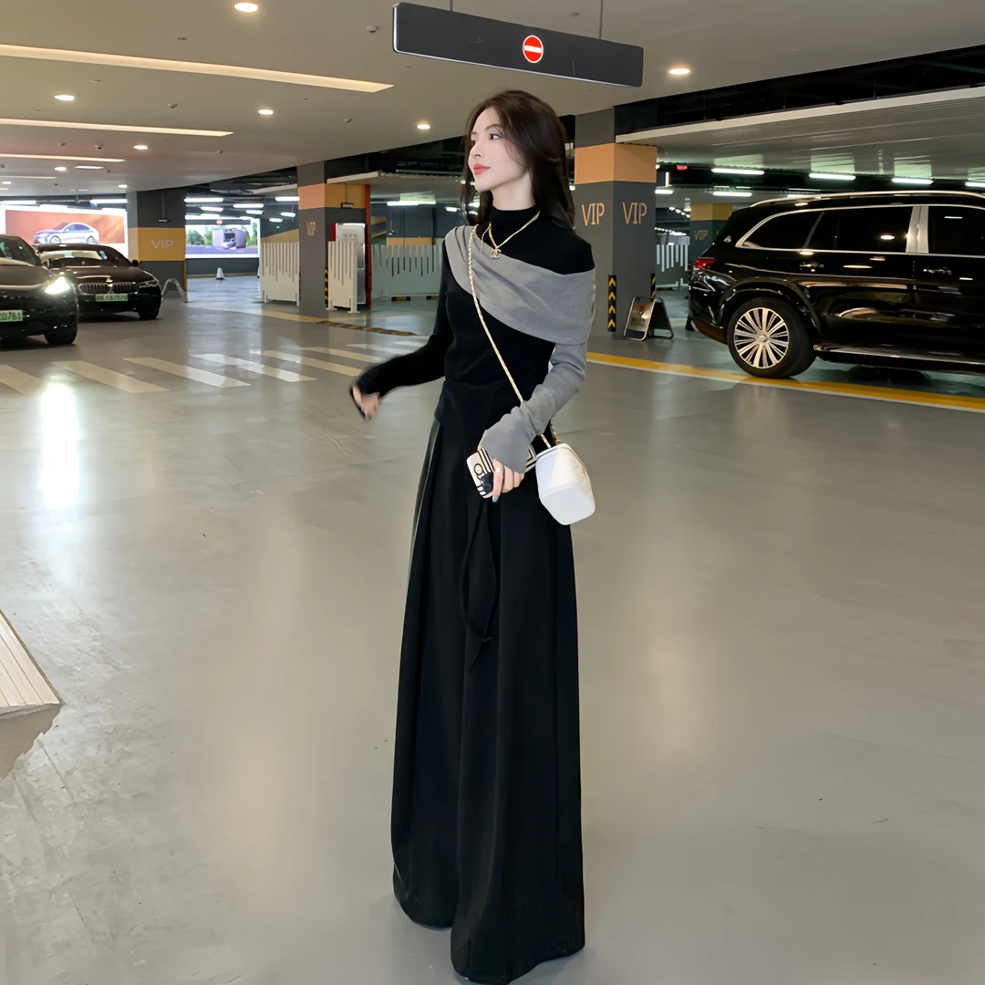 春秋穿搭一整套女装时尚减龄显瘦气质休闲阔腿裤两件套装高级感