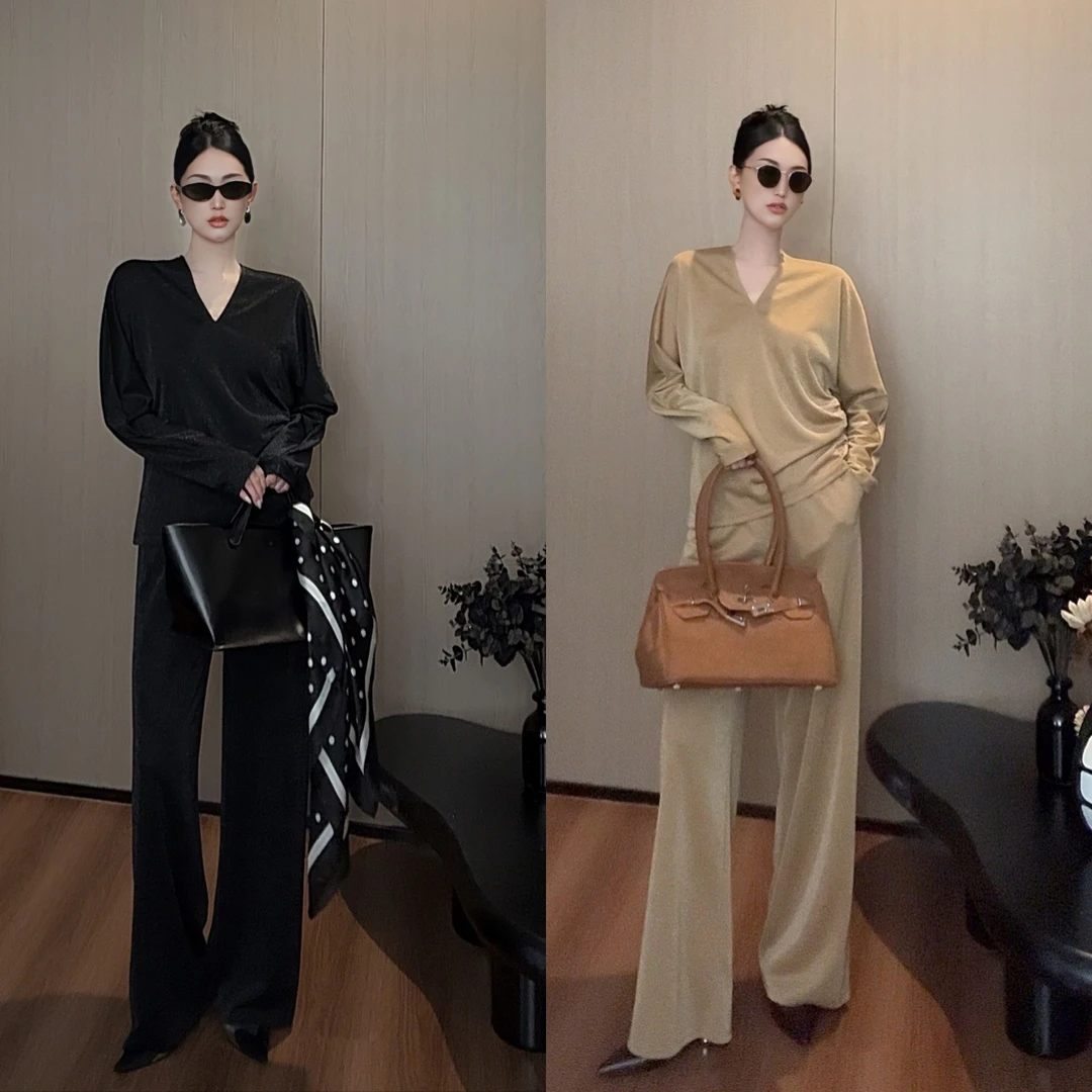 紫紫   返璞套装  老钱主义松弛休闲套装ZC08TZYL538