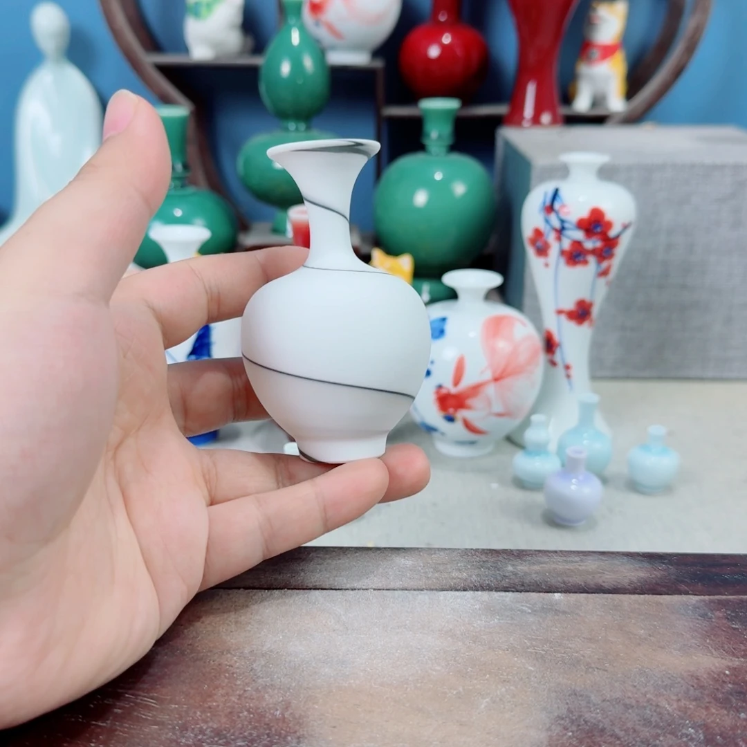 陶瓷手工小花器摆件
