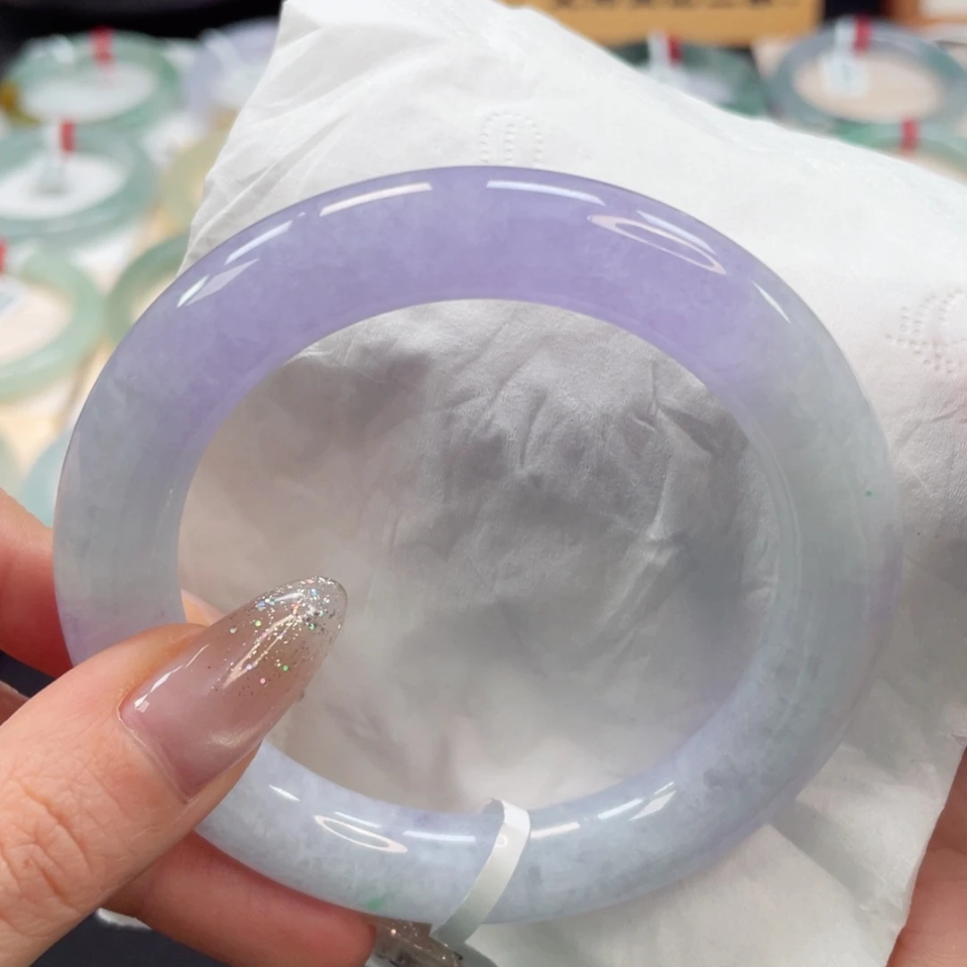 未镶嵌手镯翡翠58.8天边晚霞紫罗兰13号