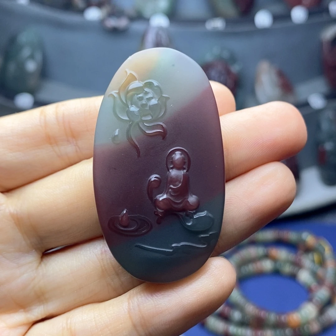 花***子未镶嵌吊坠(不含链)玛瑙/玉髓