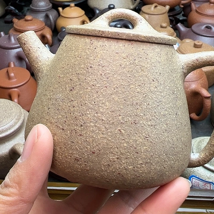 紫砂茶壶青降坡高瓢