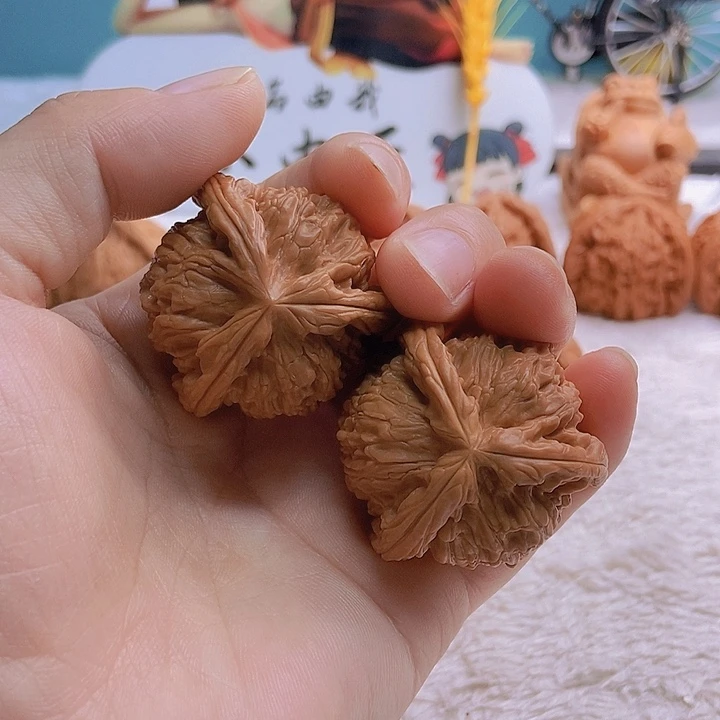 把件文玩核桃生****对三棱